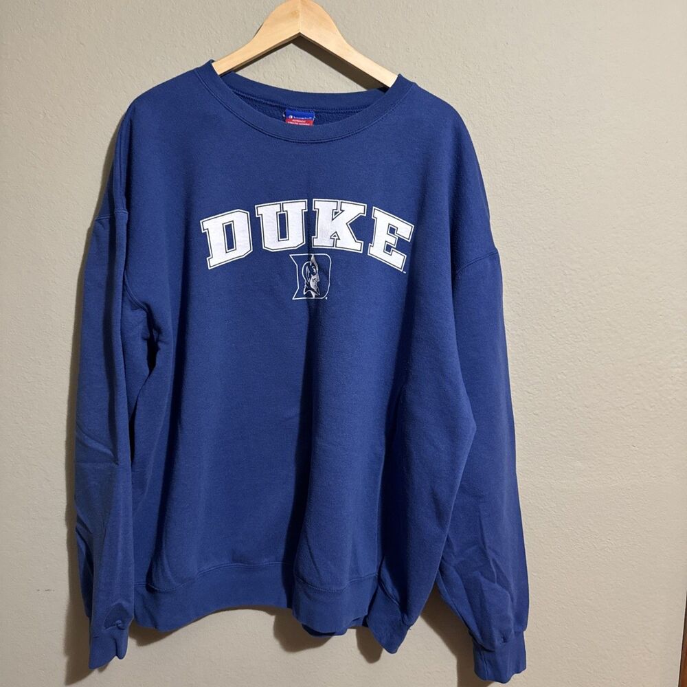 Duke Blue Devils Crewneck Sweatshirt Mens XXL Blue Champion